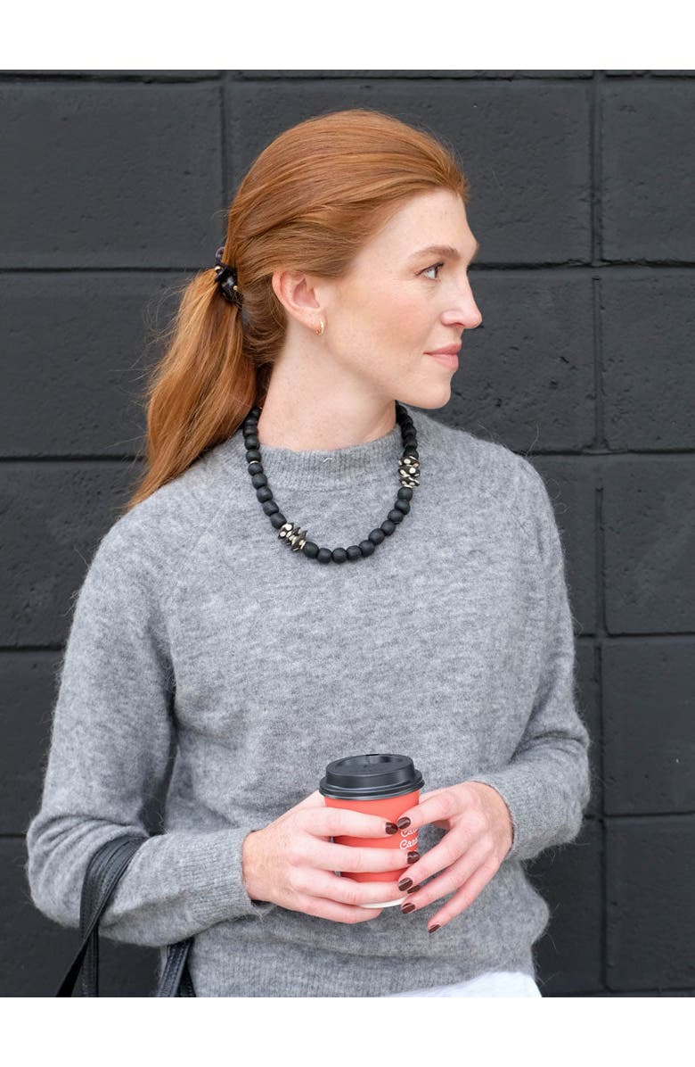 By Lilla Noir Necklace, Alternate, color, Black