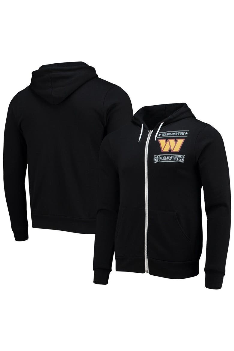 Men's NFL x Darius Rucker Collection by Fanatics Black Washington Commanders Sponge Fleece Full-Zip Hoodie, Main, color, Black
