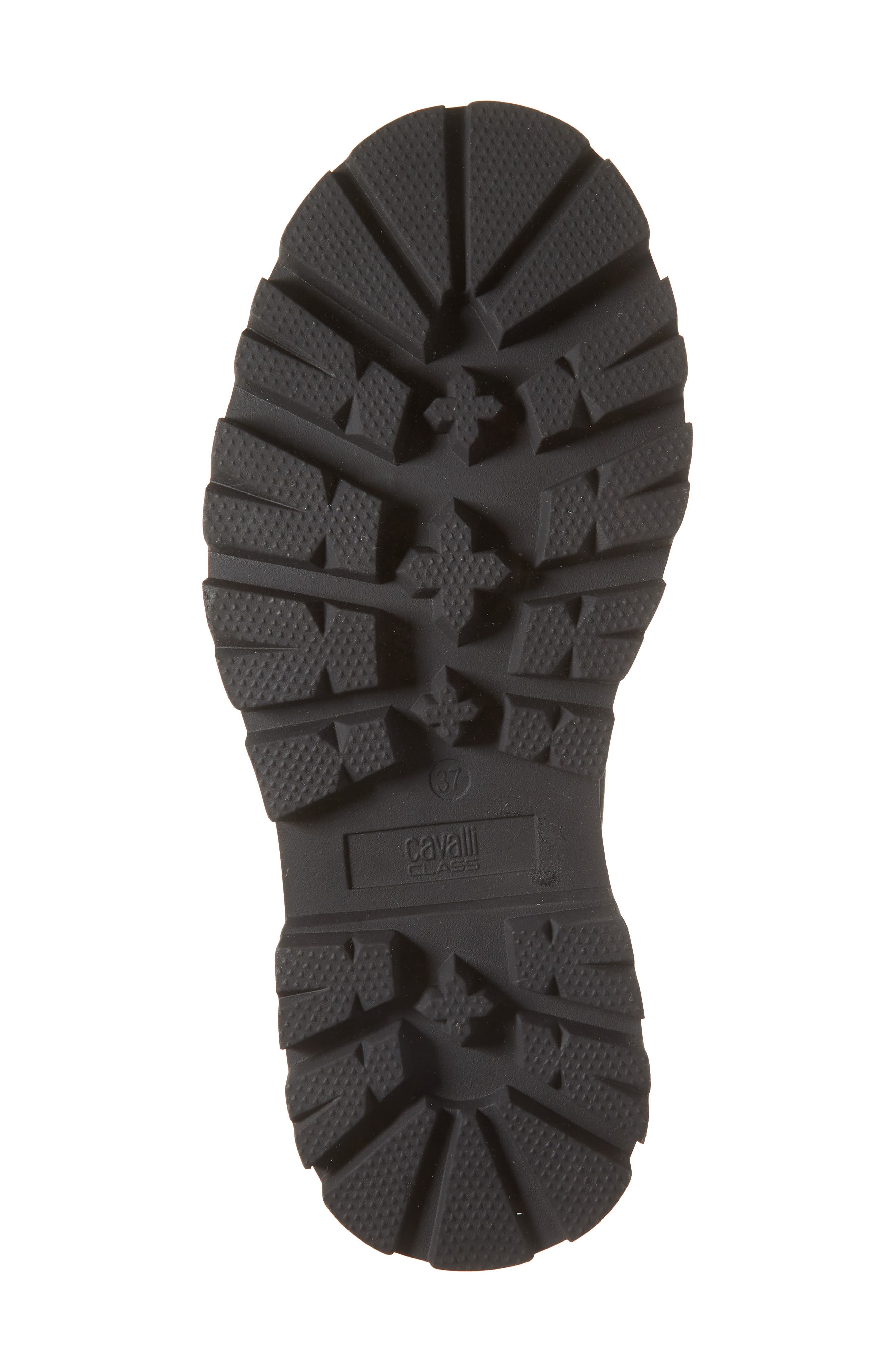 Roberto Cavalli Logo Platform Lug Loafer, Alternate, color, Black