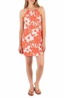 Daisy Floral Halter Minidress