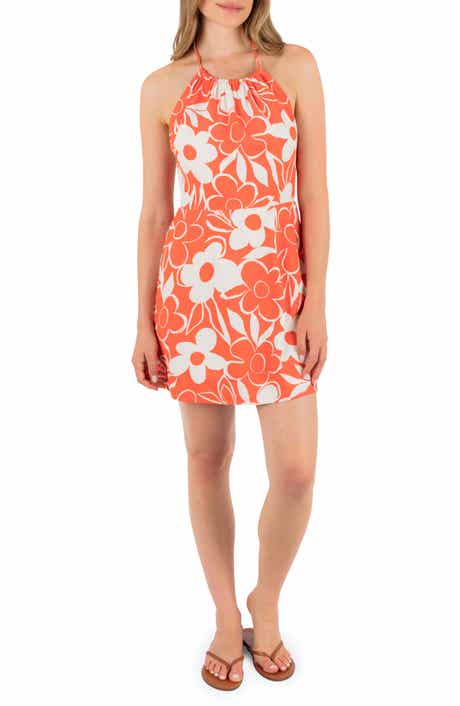 Daisy Floral Halter Minidress