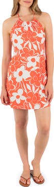 Hurley Daisy Floral Halter Minidress