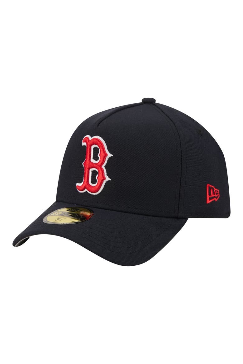 Men's New Era  Navy Boston Red Sox A-Frame 59FORTY Fitted Hat, Main, color, Navy