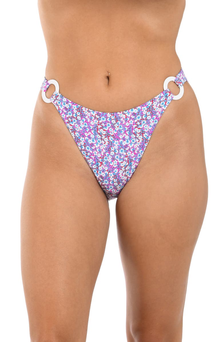 Citrus Flora High Cut Bikini Bottoms, Main, color,