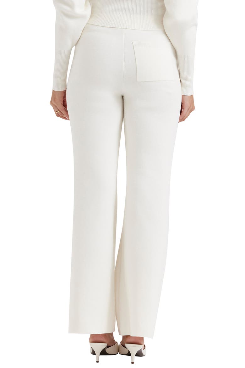 Vanna Cotton Blend Flare Pants, Alternate, color, WHITE