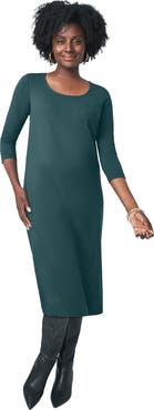 Jessica London Stretch Cotton T Shirt Dress