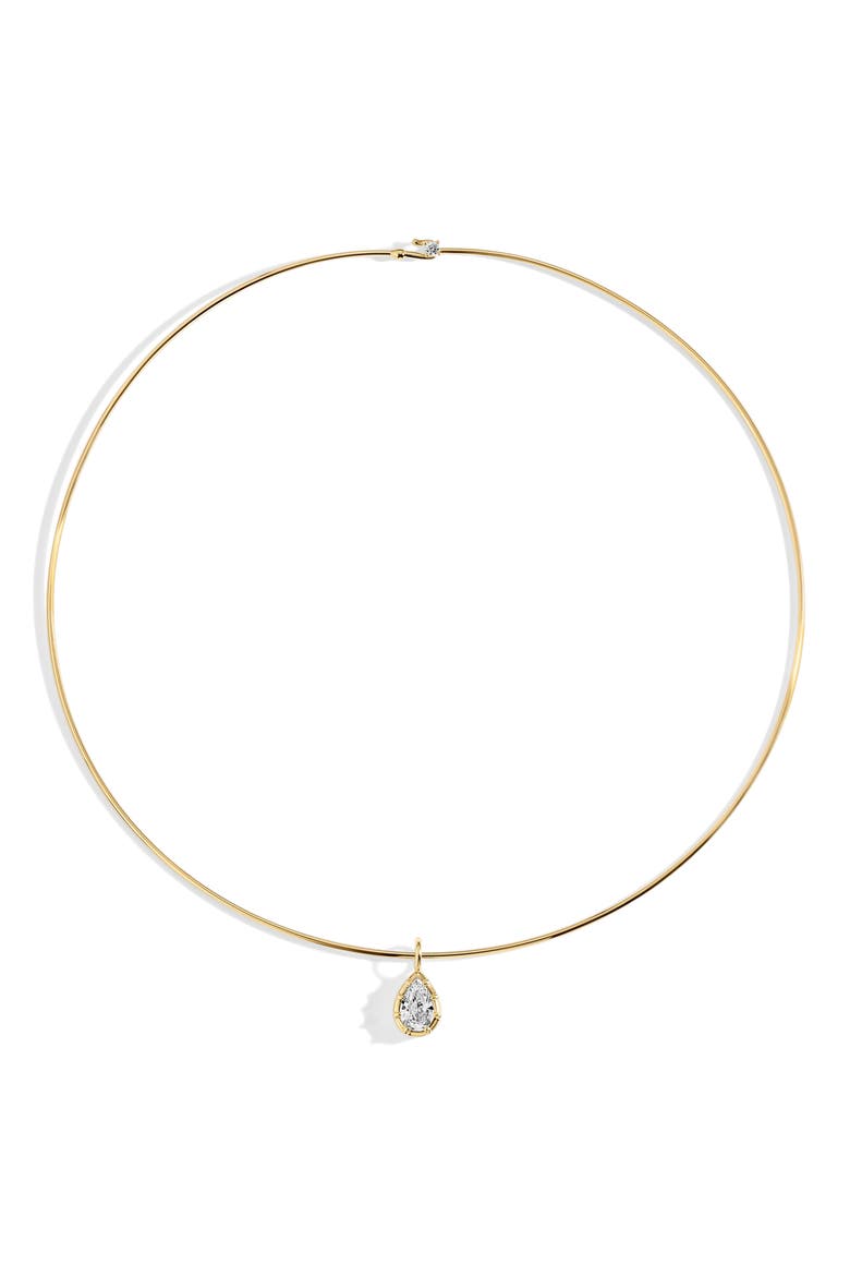 Remi Mara Cubic Zirconia Collar Necklace, Main, color, GOLD