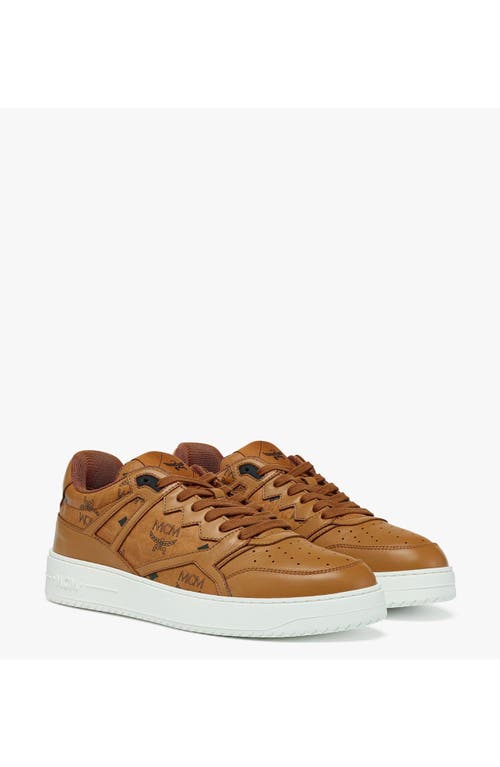 Mcm Neo Terrain Lo Sneakers In Visetos In Cognac
