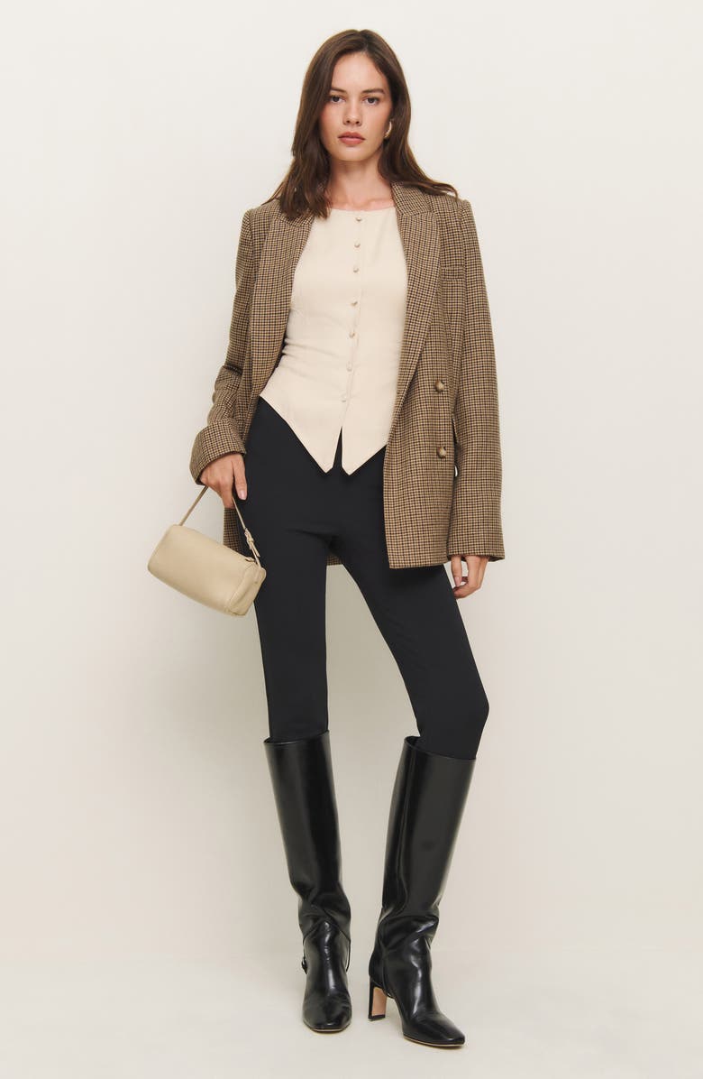 Reformation Martha Front Button Asymmetric Top, Alternate, color, 