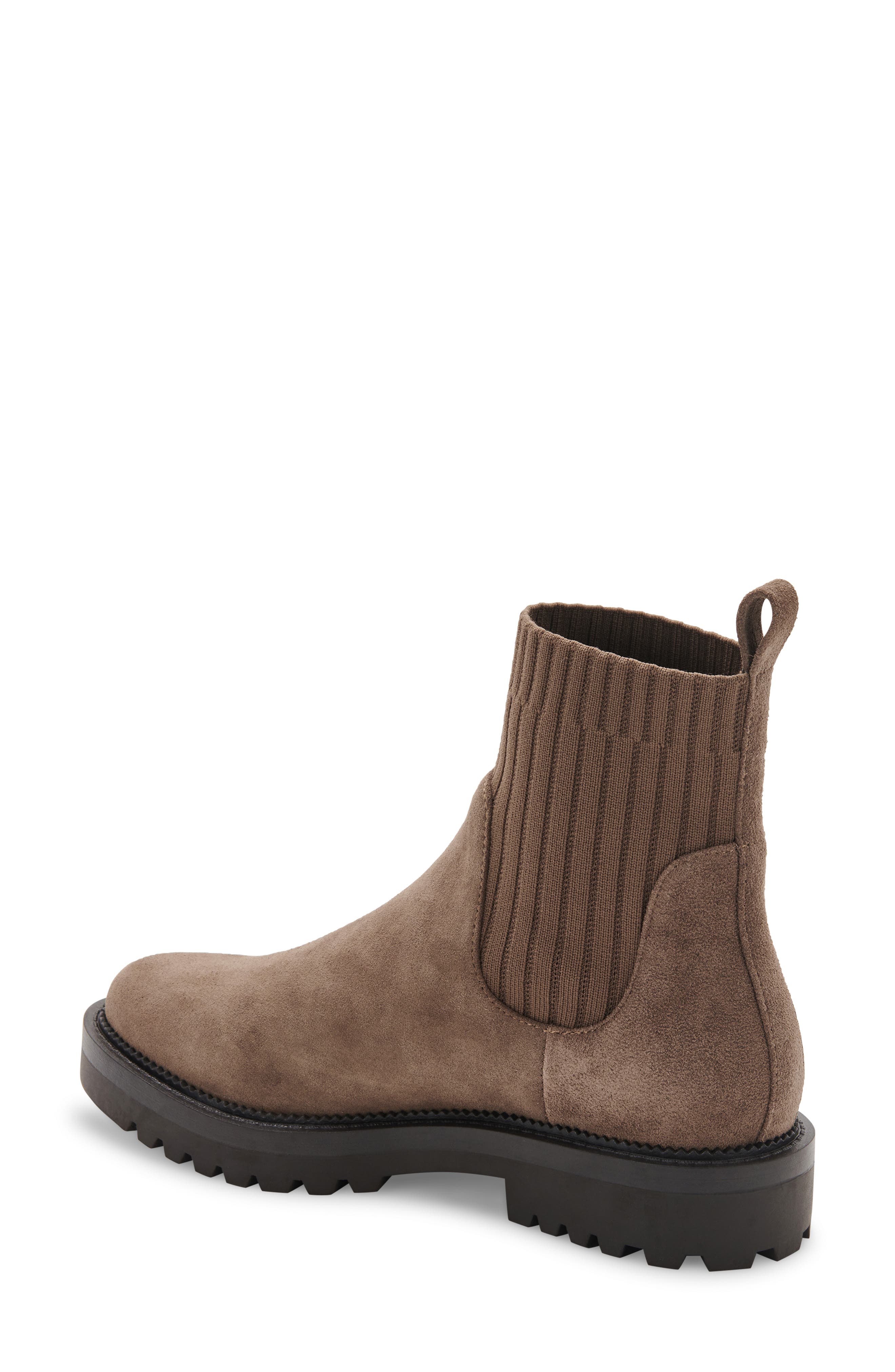 Hallie Waterproof Bootie, Alternate, color, DARK TAUPE SUEDE