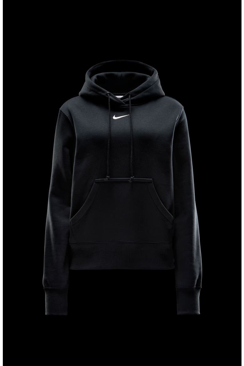 Phoenix Fleece Pullover Hoodie, Alternate, color, BLACK/ SAIL