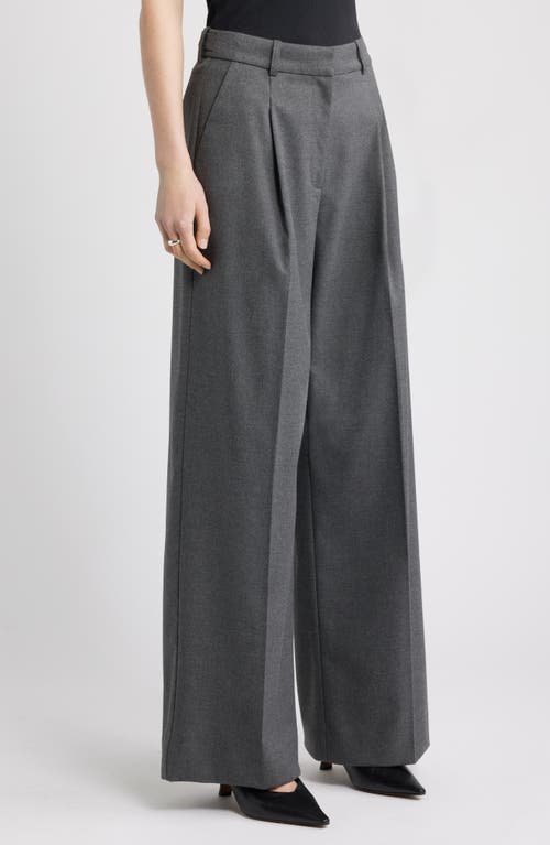 Nordstrom Heathered Wide Leg Pants In Gray