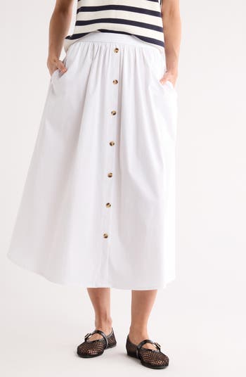 Pencil Skirts Maxi Skirt Nordstrom Rack Button Front Poplin Midi Skirt