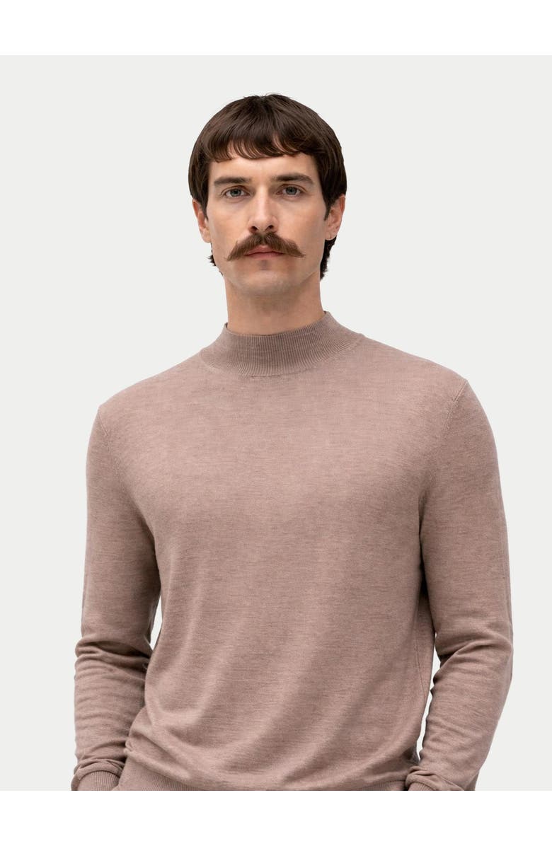 Gobi Cashmere Men Cashmere Silk High Neck Sweater, Alternate, color, Timber Wolf