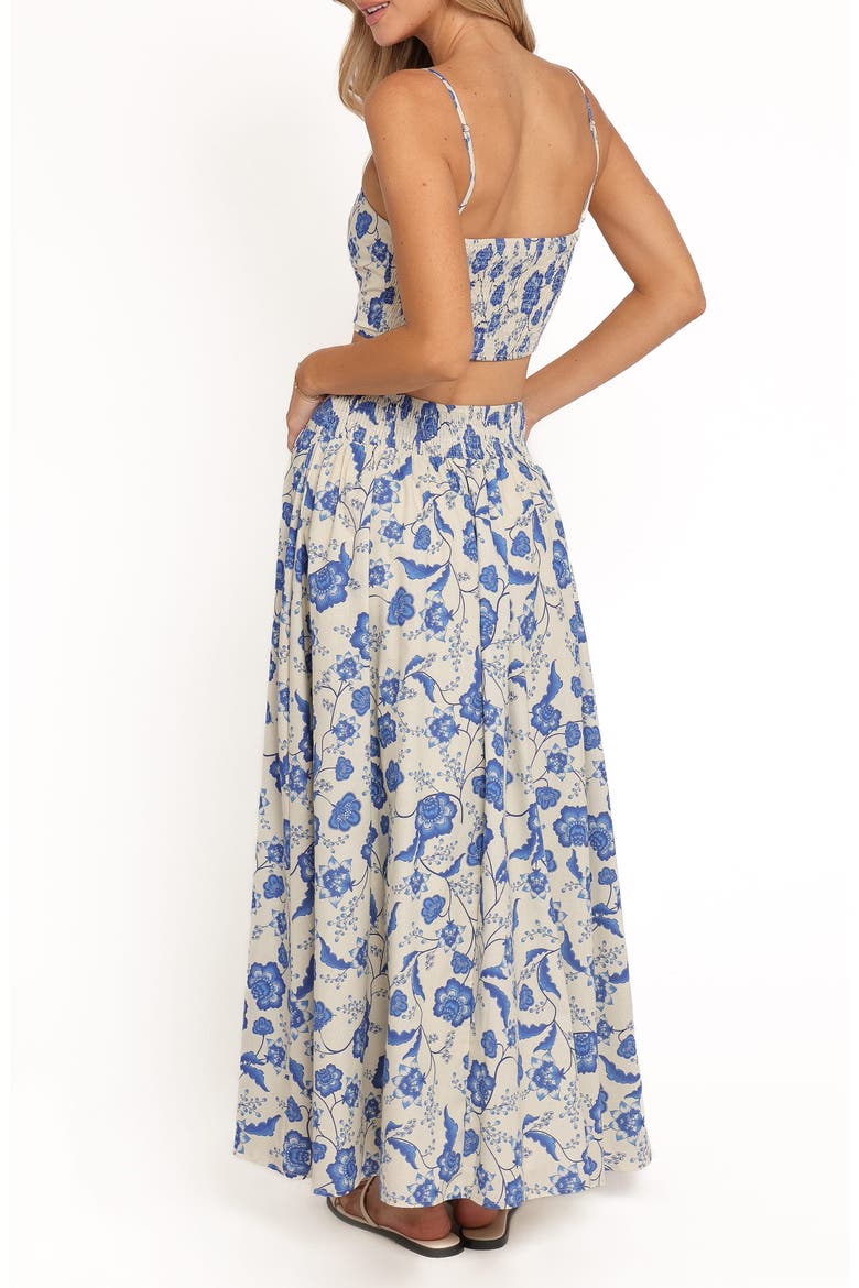 Kristy Cotton Crop Top & Maxi Skirt Set, Alternate, color, CREAM FLORAL