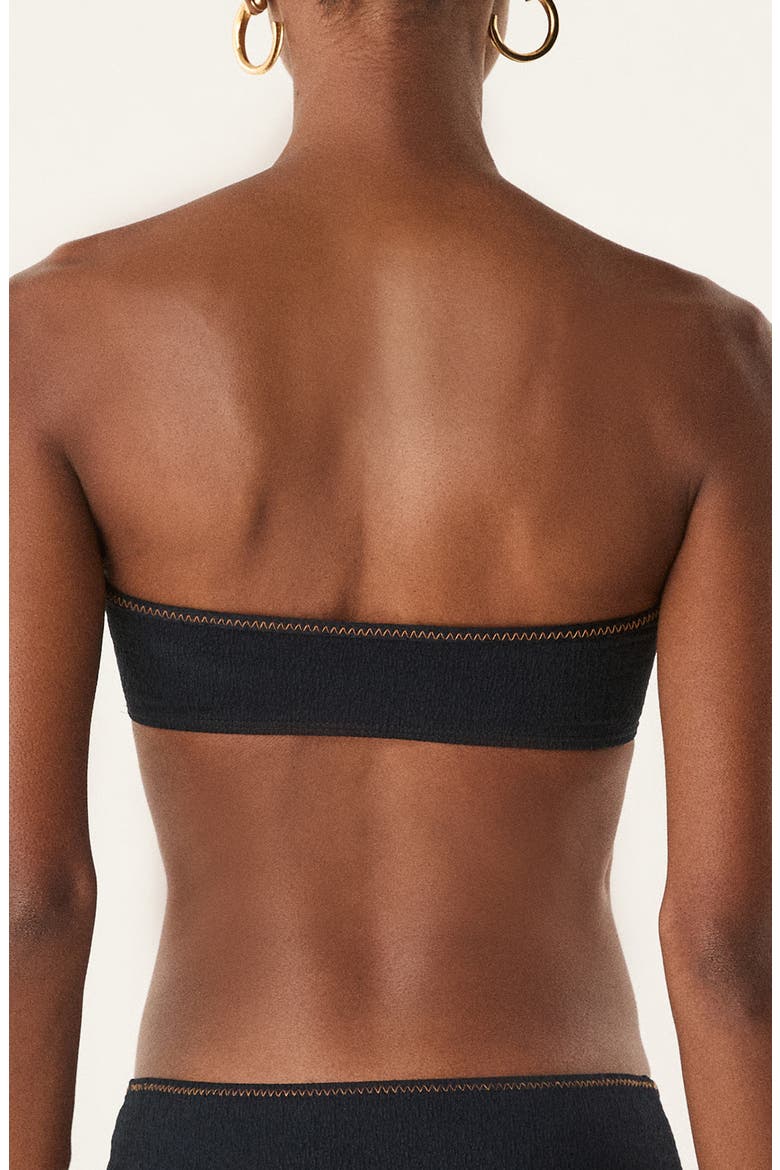 Mia Bandeau Bikini Top, Alternate, color, BLACK