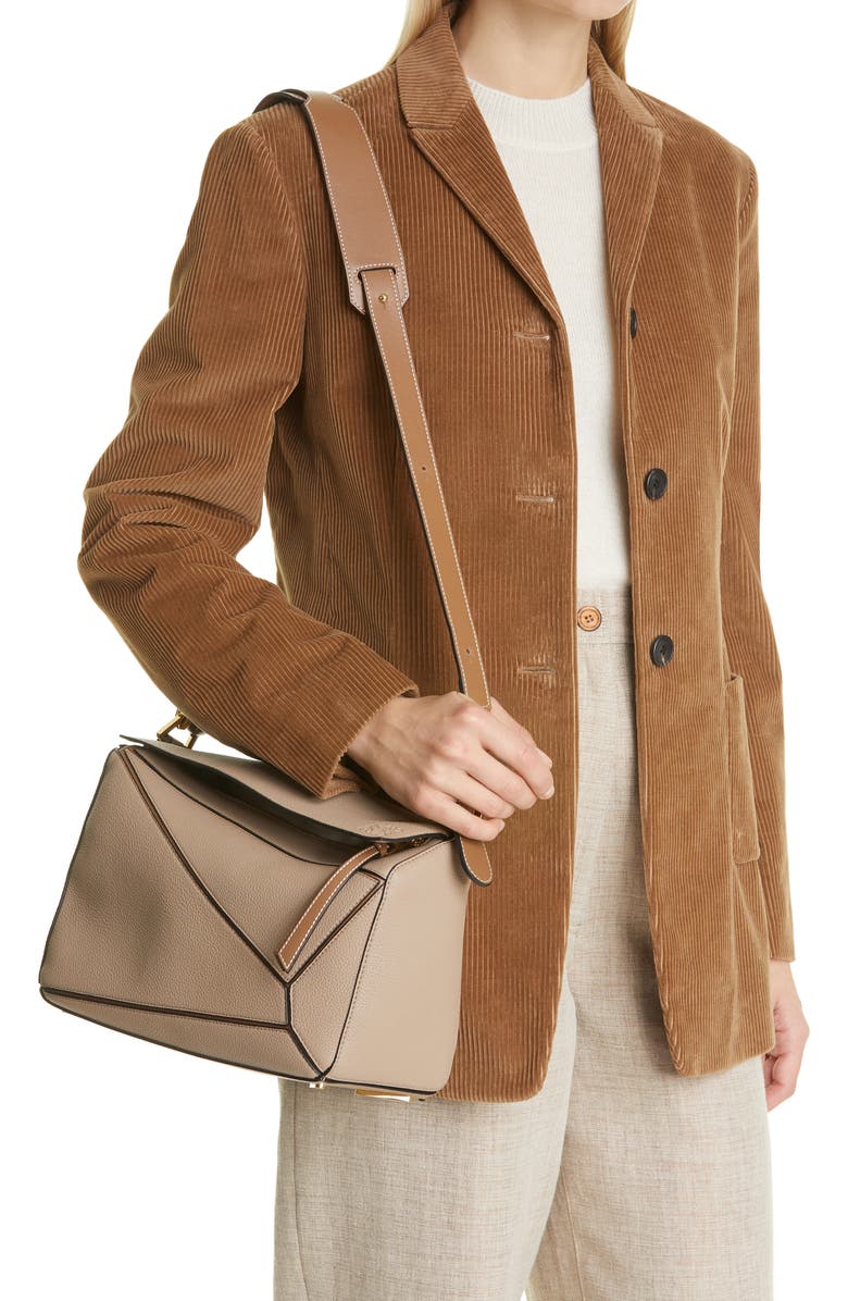 Loewe Medium Puzzle Leather Shoulder Bag, Alternate, color,