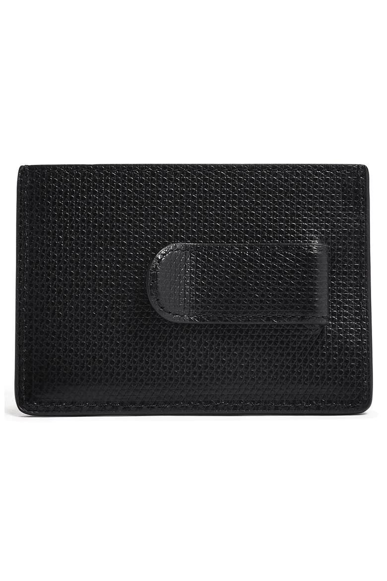 Monaco Leather Card Case, Alternate, color, BLACK
