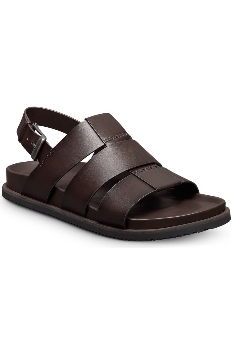 Allen Edmonds Damien Fisherman Sandal, Main, color, Espresso