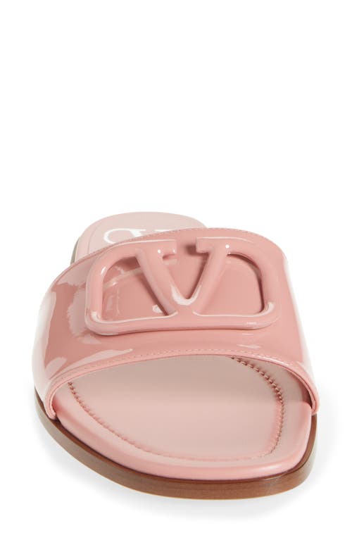 Valentino Garavani Vlogo Signature Slide Sandal In Pink