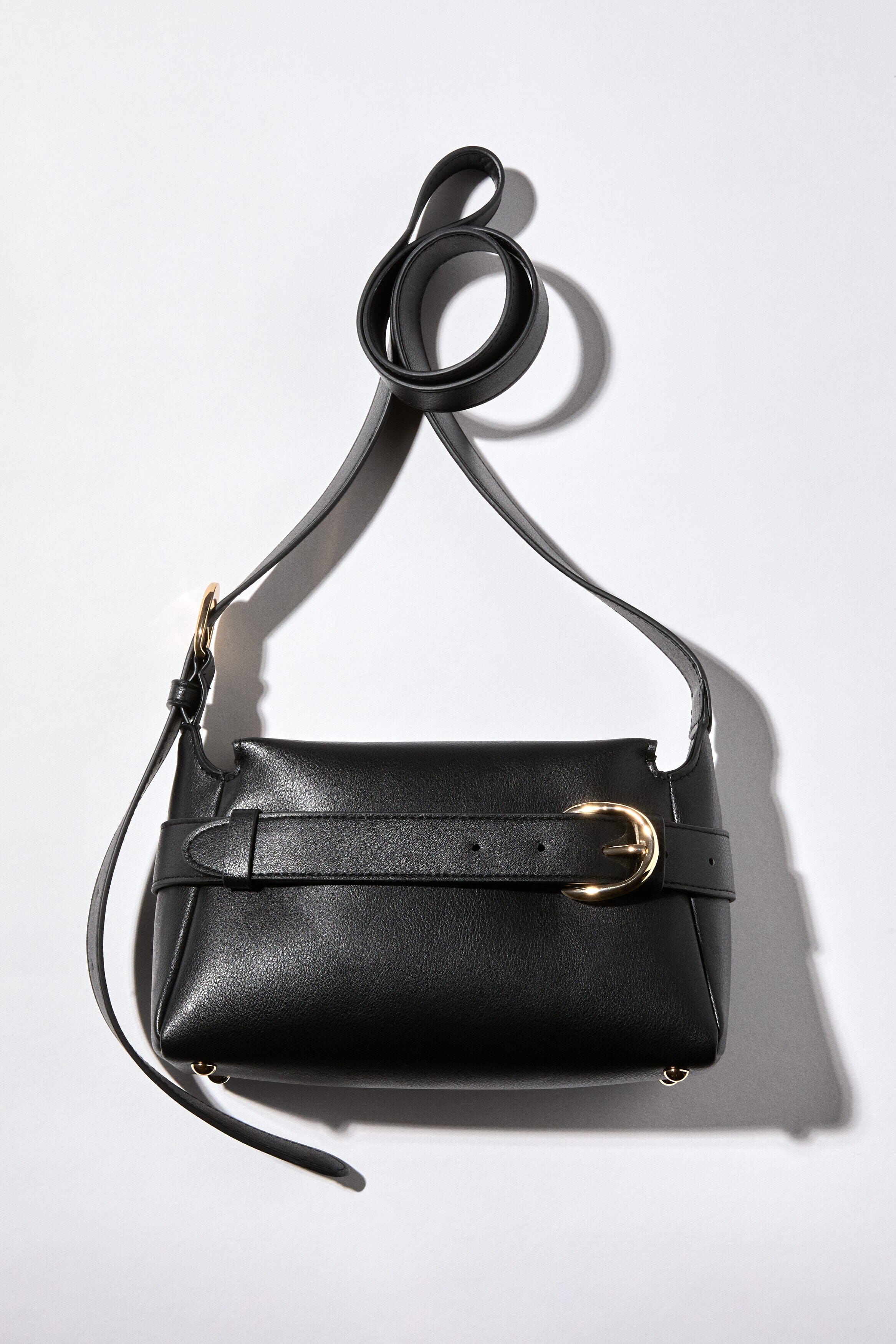 Strap-detail Crossbody Bag, Alternate, color, Black