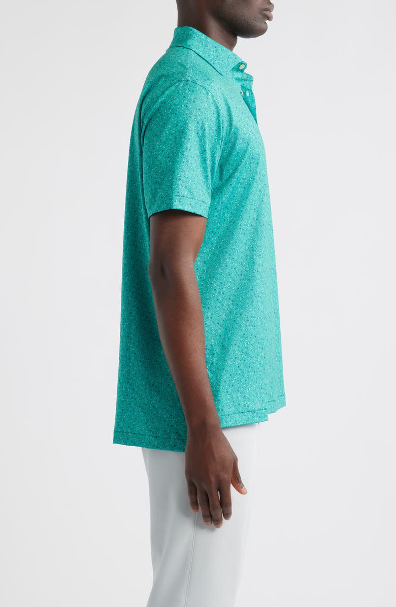 Peter Millar Day of the Dead Performance Jersey Polo, Alternate, color, Meadow