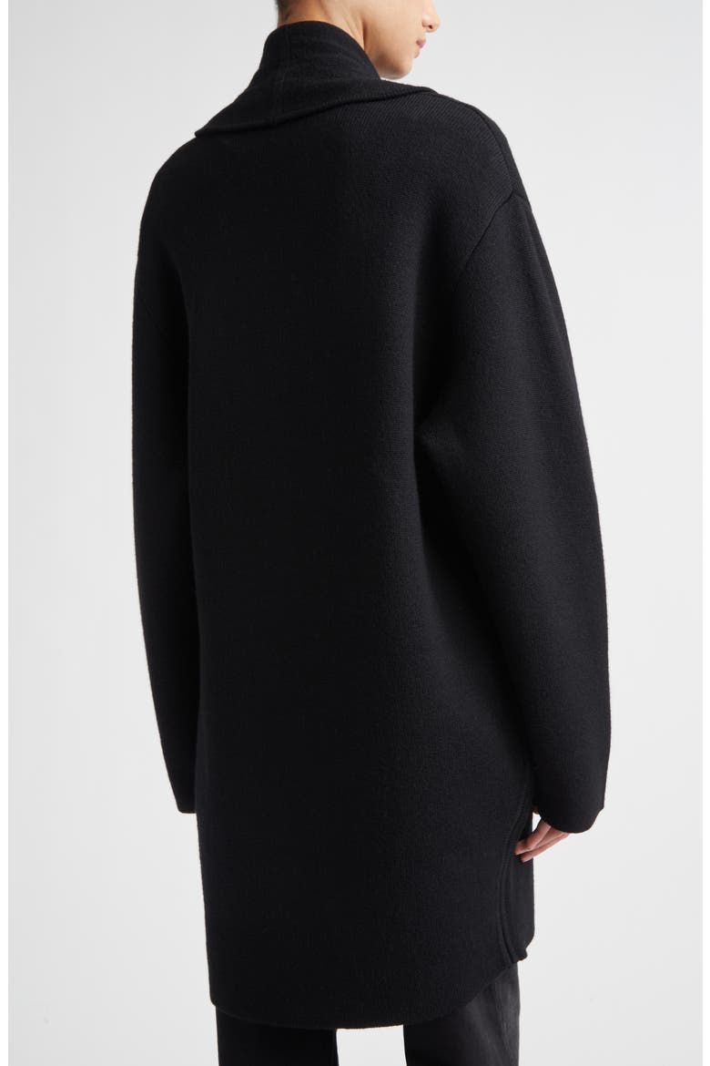 Belted Shawl Collar Wool Cardigan, Alternate, color, BLACK