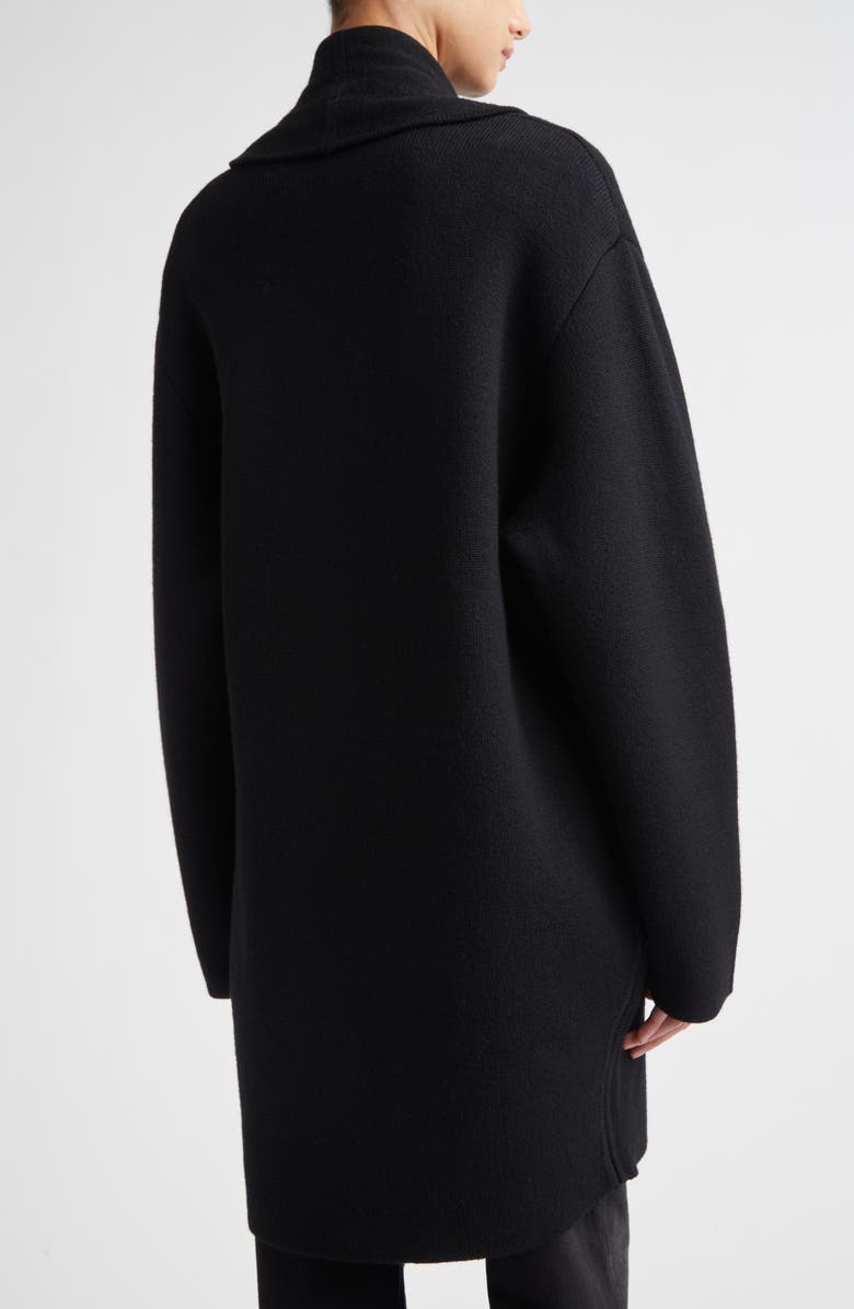 TOTEME Belted Shawl Collar Wool Cardigan, Alternate, color, Black