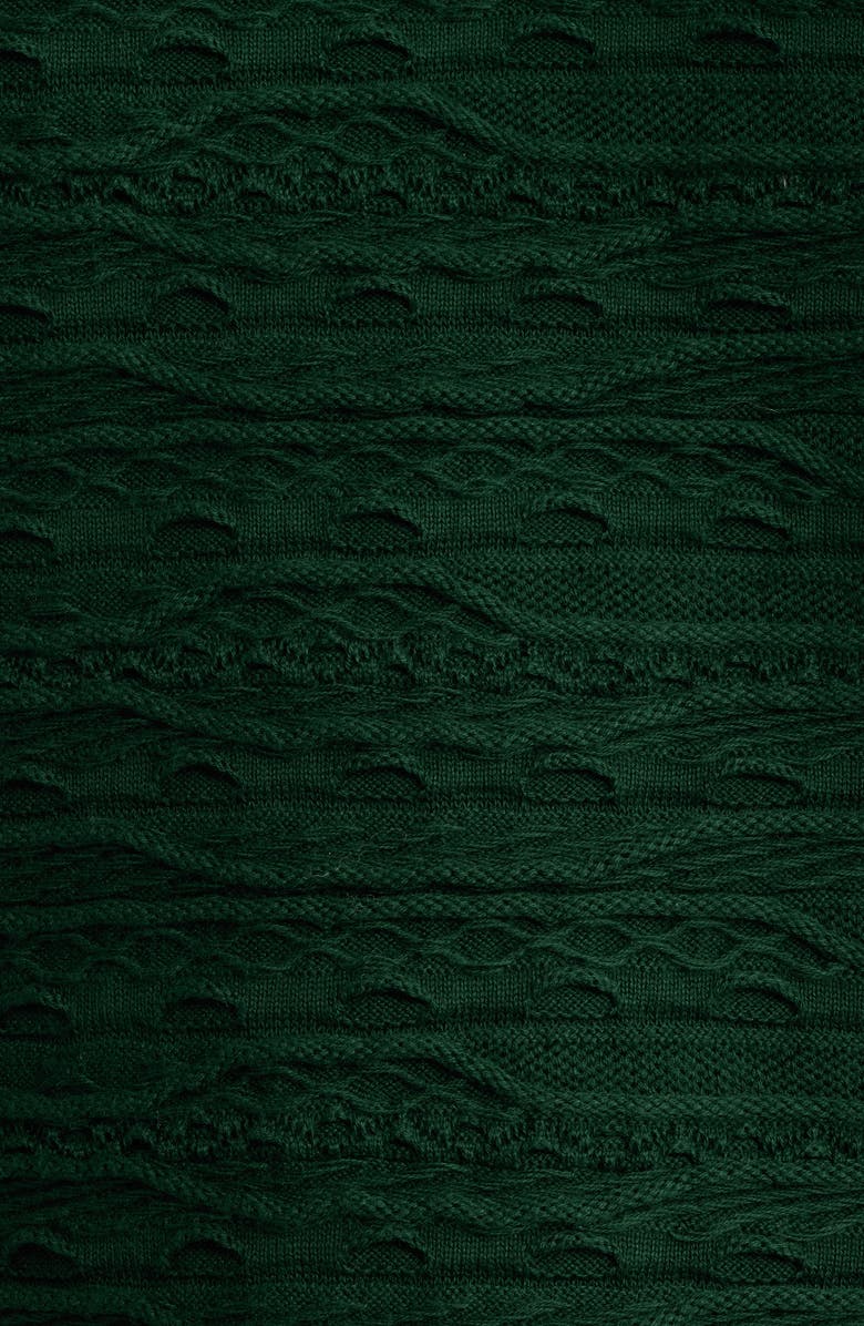 Percival Tales Textured Organic Cotton Sweater, Alternate, color, Forest