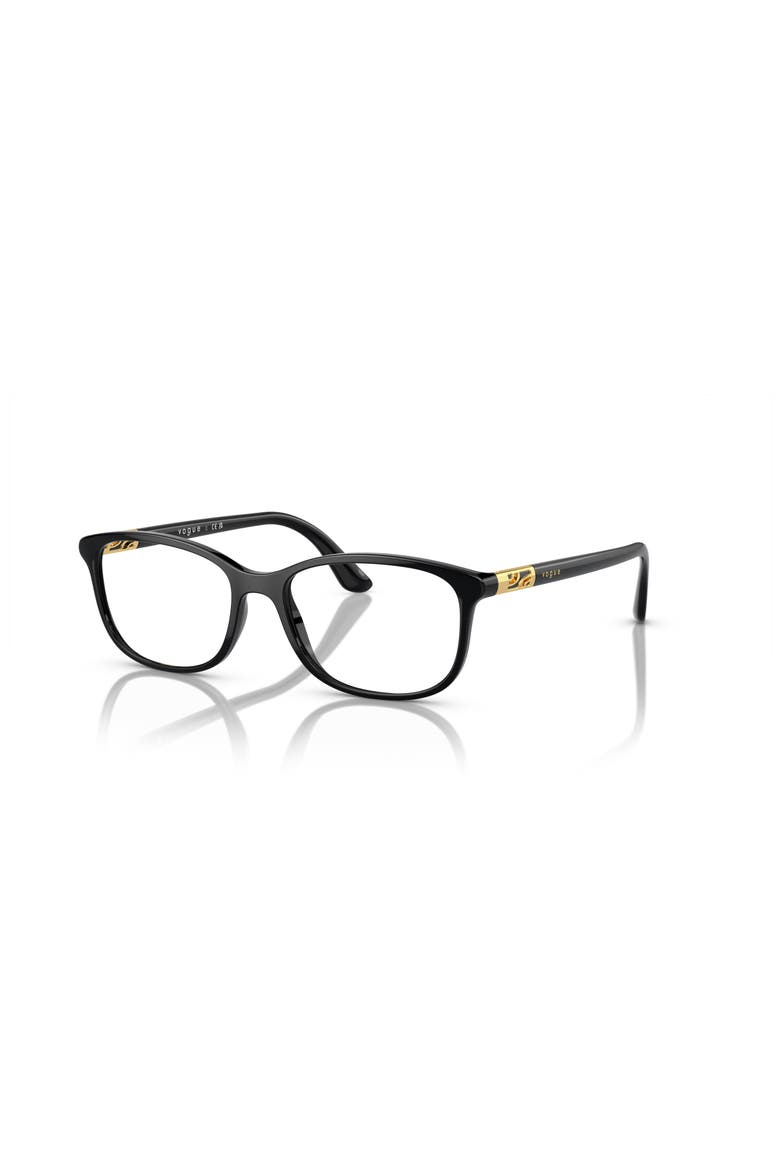 53mm Rectangle optical glasses, Main, color, Black