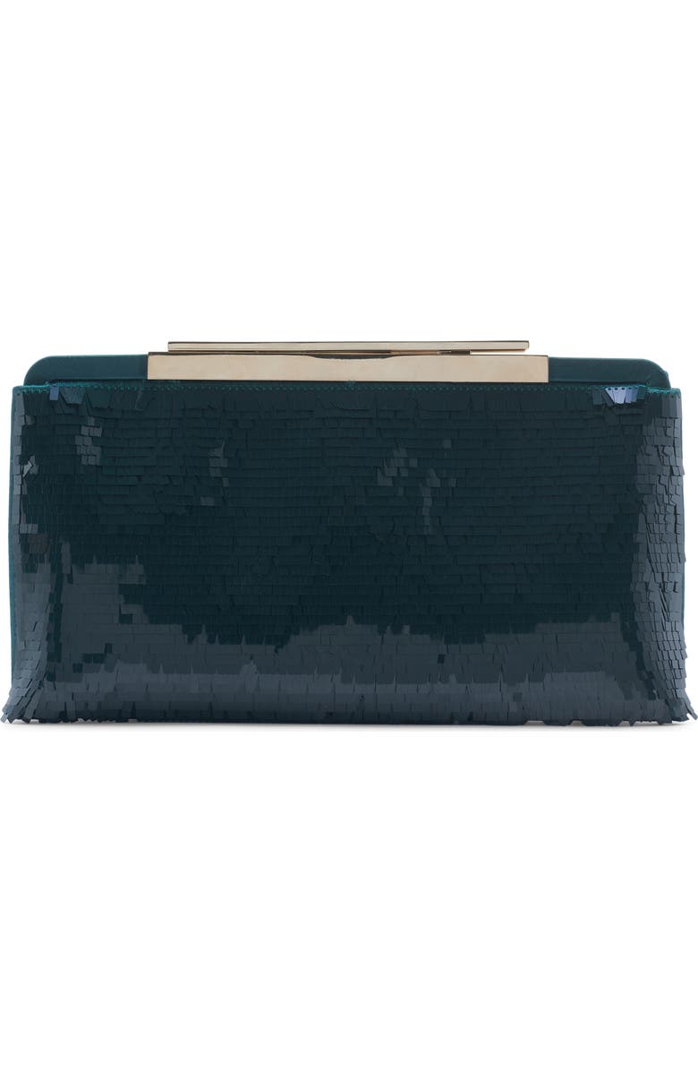 TOM FORD Patrick Paillette Clutch, Alternate, color, Forest