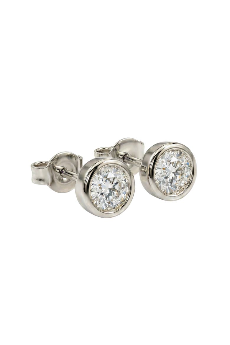 Lab Grown Diamond Stud Earrings, Alternate, color, SILVER