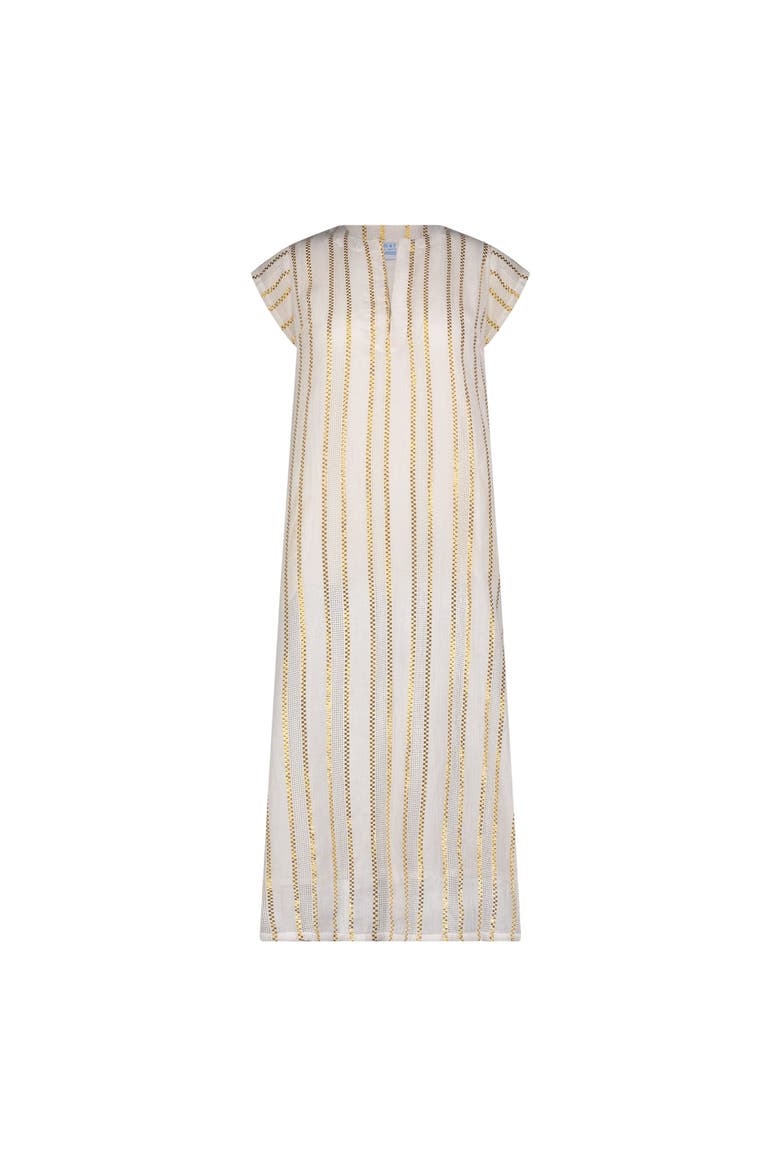 Noa Women's Maxi Caftan Gold Lurex Stripe, Main, color, Gold Lurex Stripe