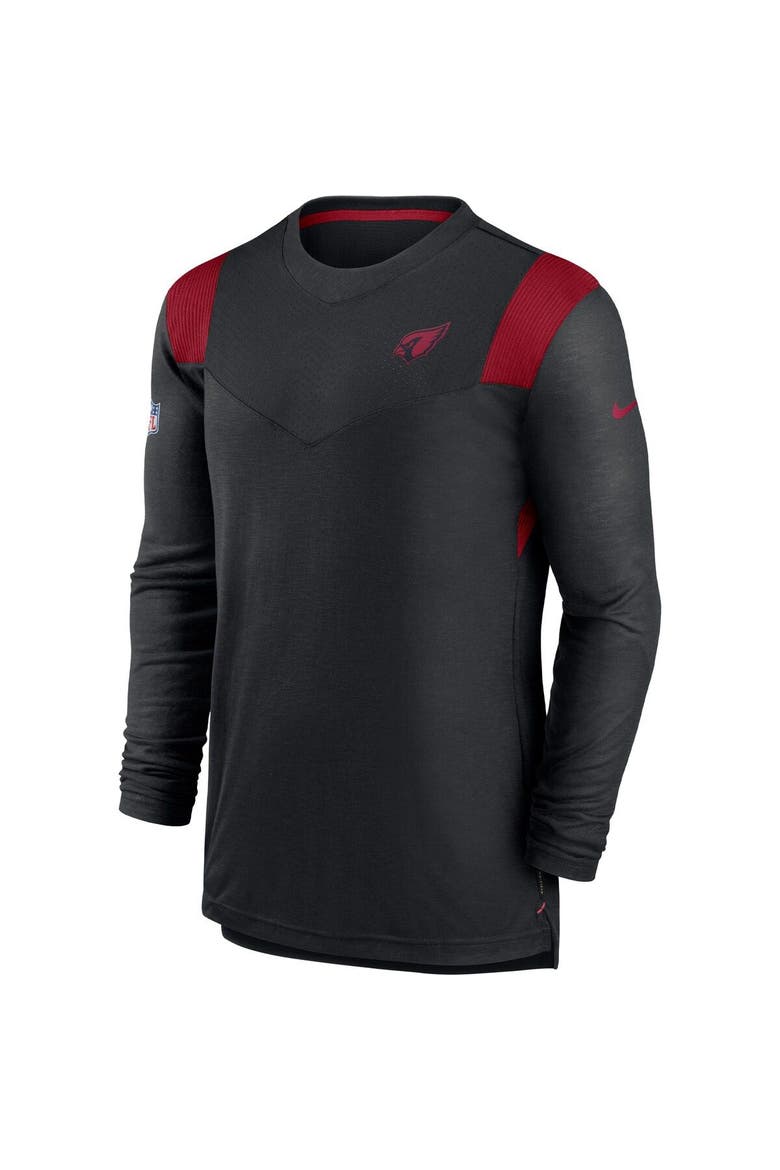 Men's Nike Black Arizona Cardinals Sideline Tonal Logo Performance Player Long Sleeve T-Shirt, Alternate, color, Black
