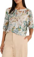 NIC+ZOE Pressed Flowers Metallic Sweater