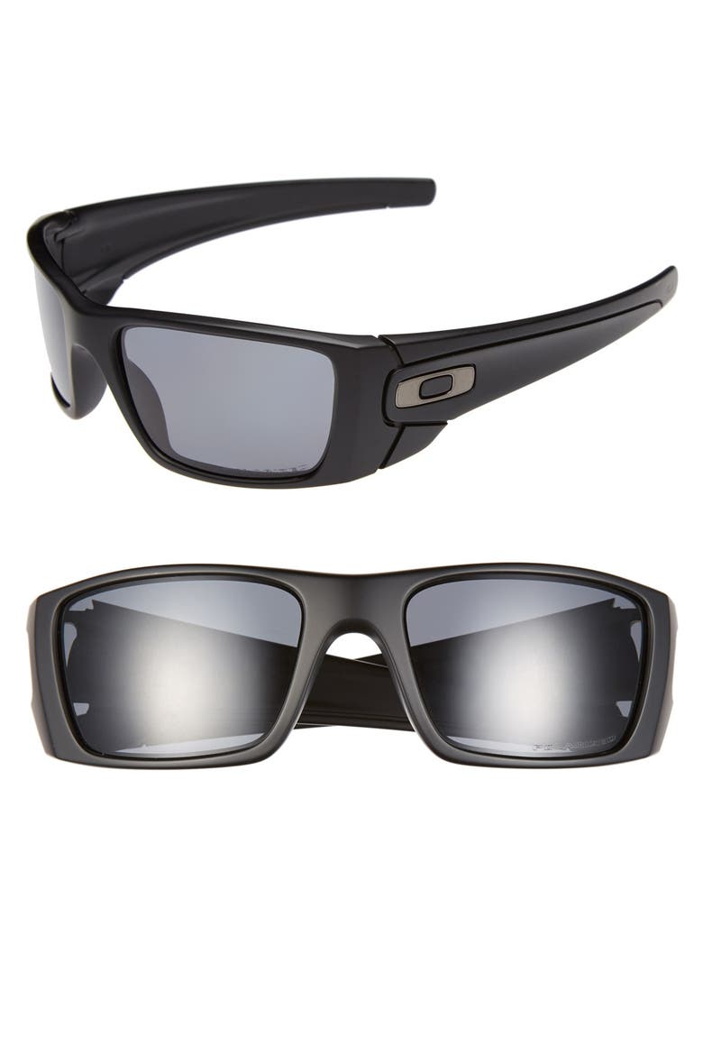 'Fuel Cell' 60mm Polarized Sunglasses, Main, color, BLACK
