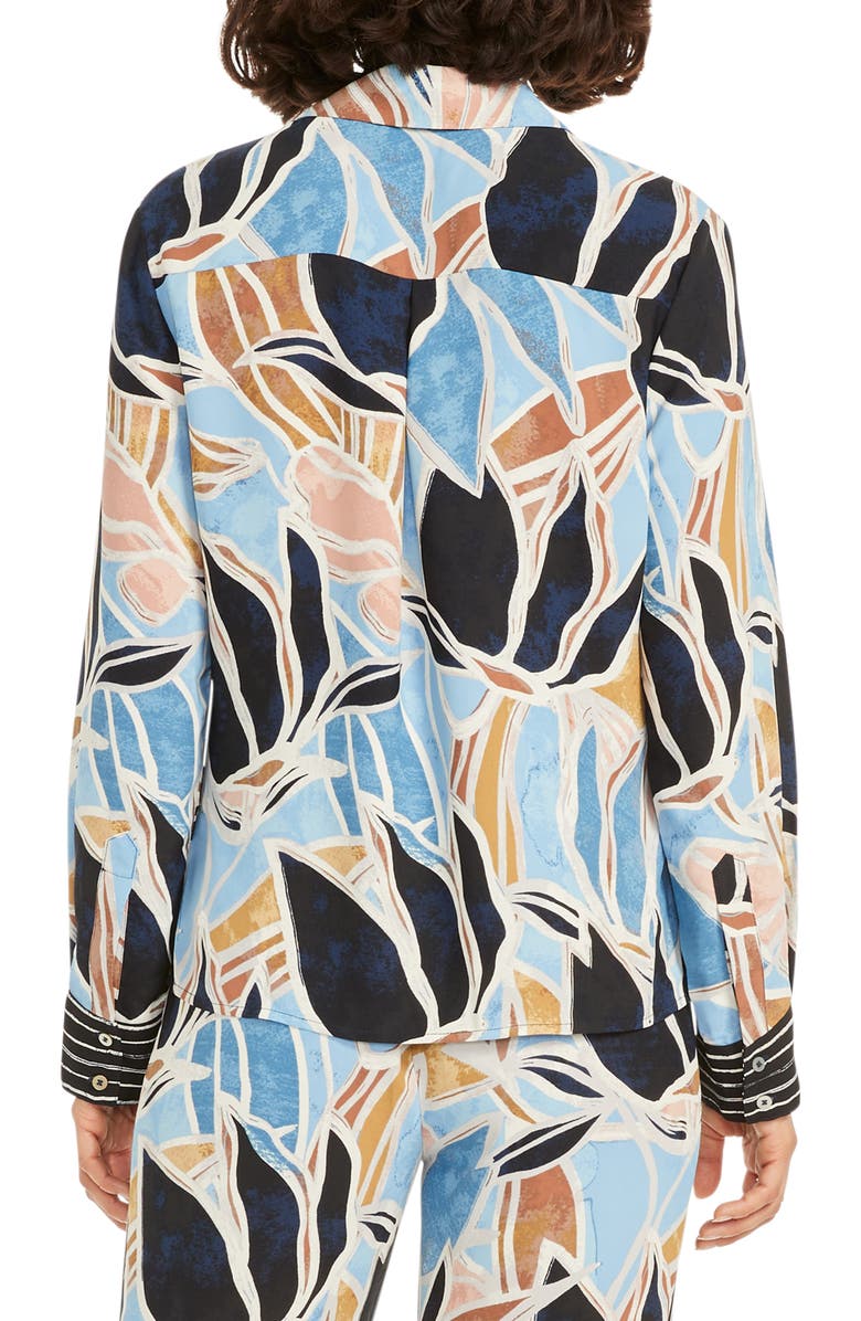 NIC+ZOE Sapphire Shades Button-Up Shirt, Alternate, color, 