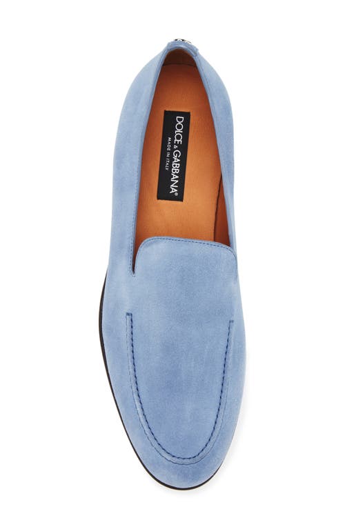 Dolce & Gabbana Suede Slip-on Loafers In Blue
