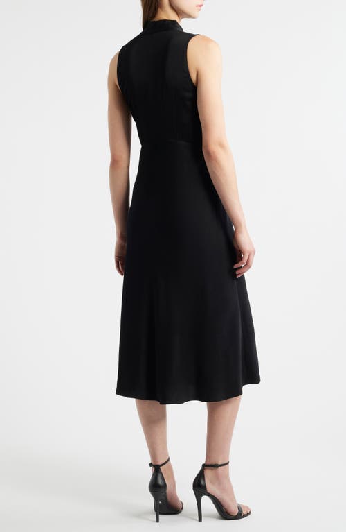 Kobi Halperin Lex Front Tie Midi Dress In Black