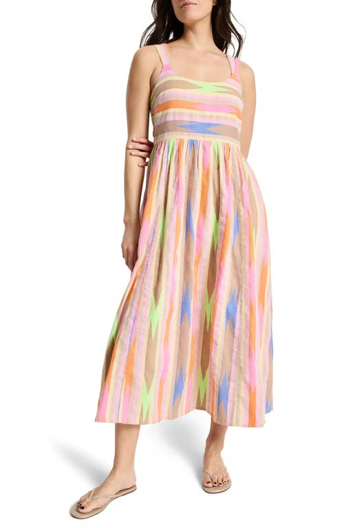 Nic + Zoe Nic+zoe Heat Wave Sadie Stripe Sundress In Pink Multi