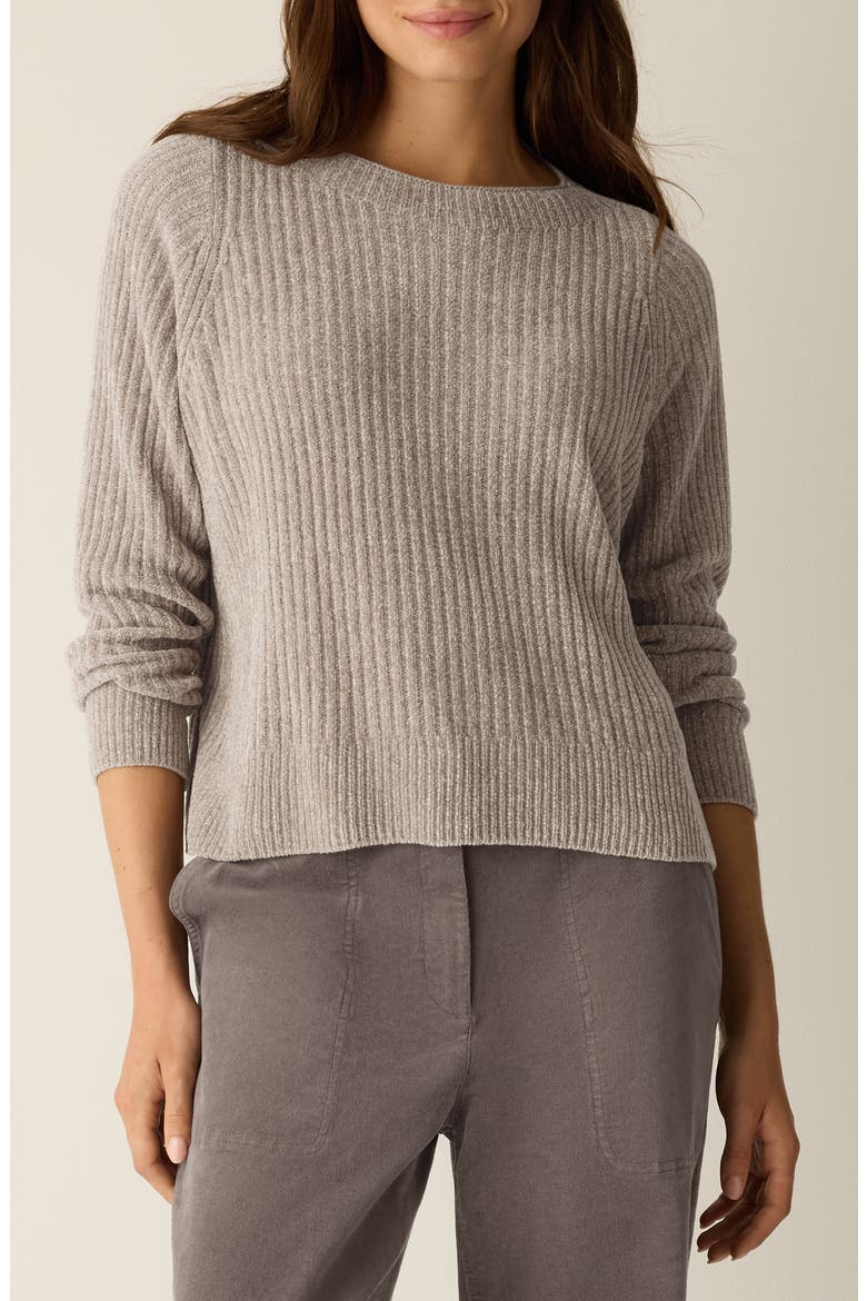 Chenille Rib Sweater, Main, color, DOVE