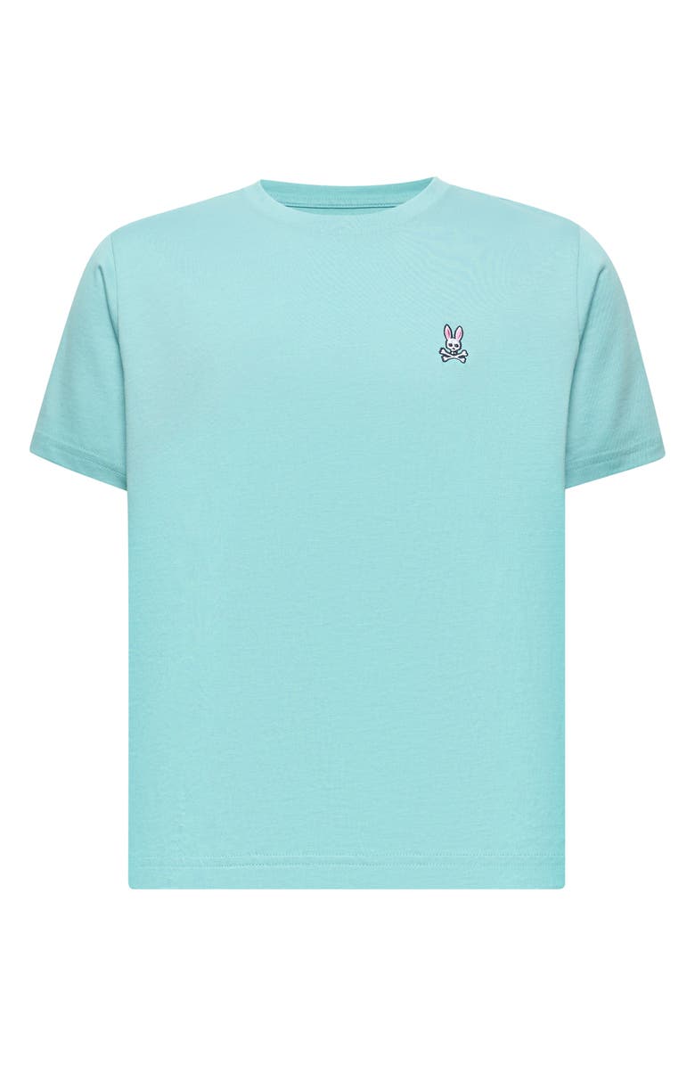 Psycho Bunny Kids
Classic Logo Embroidered Crewneck T-Shirt, Main, color, Aqua Haze