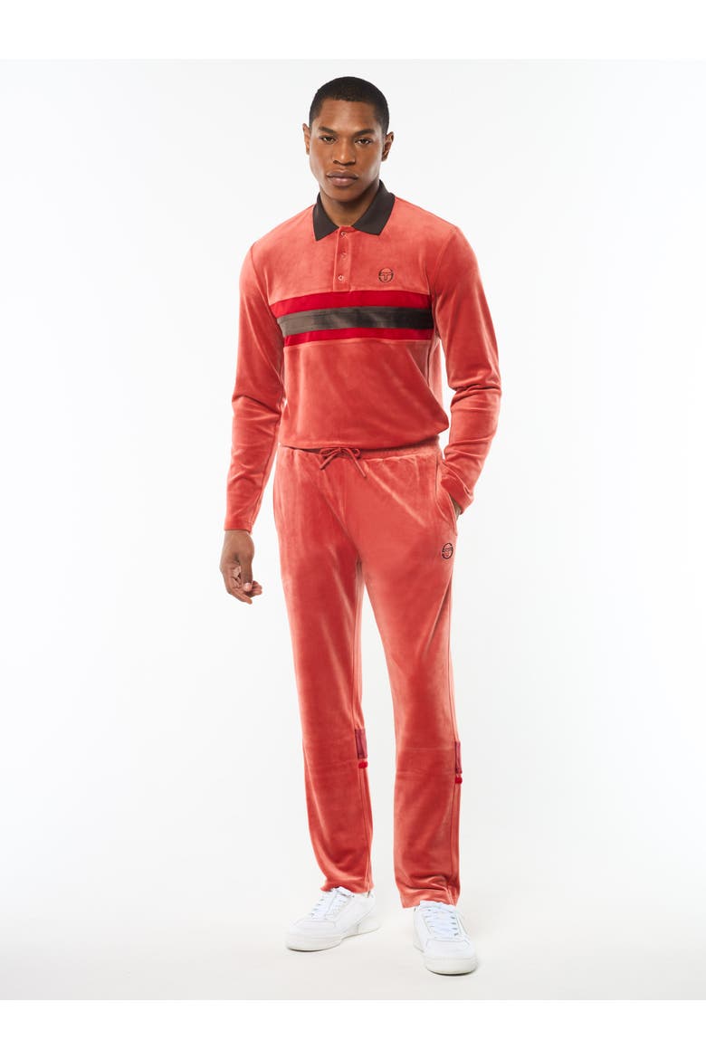 Damarindo Velour Track Pant, Alternate, color, HOT SAUCE