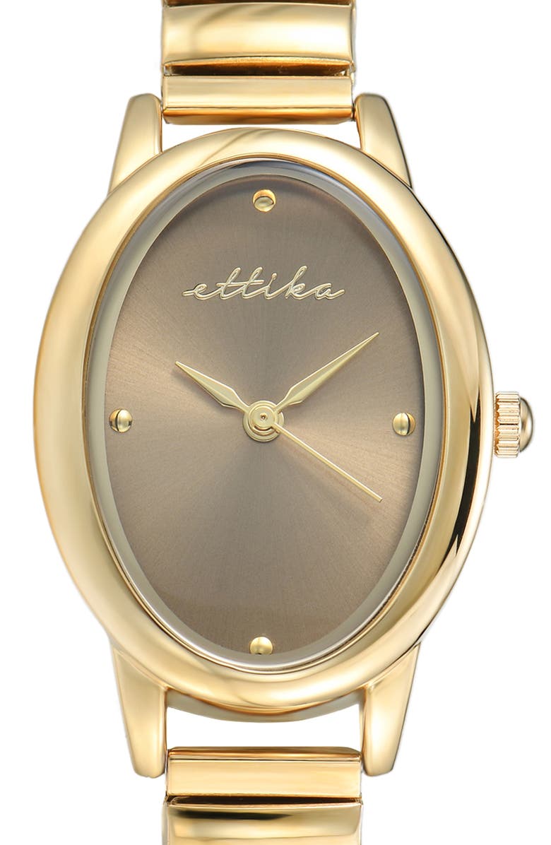 Ettika Mesh Strap Watch, Alternate, color, Shiitake And Gold