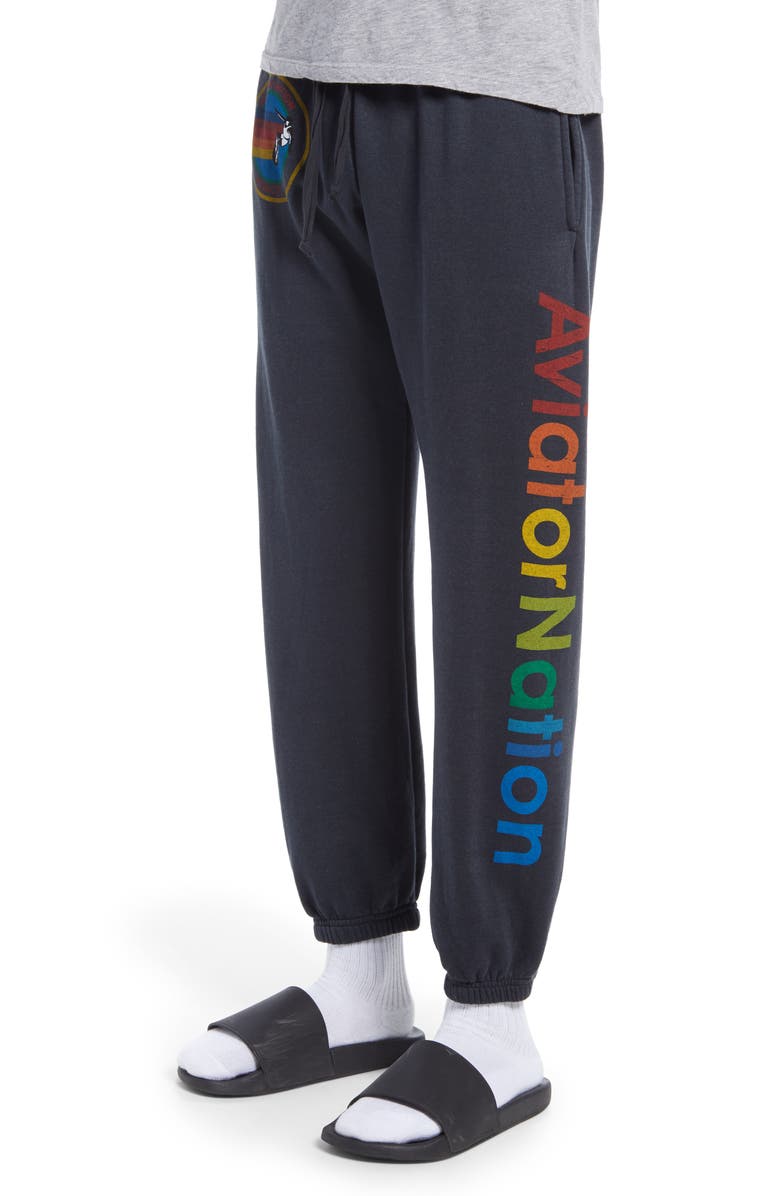 Aviator Nation Men's Logo Graphic Joggers, Alternate, color,