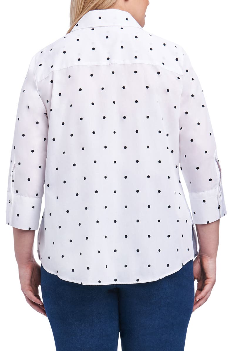 Foxcroft Mary Dot Print Shirt, Alternate, color,