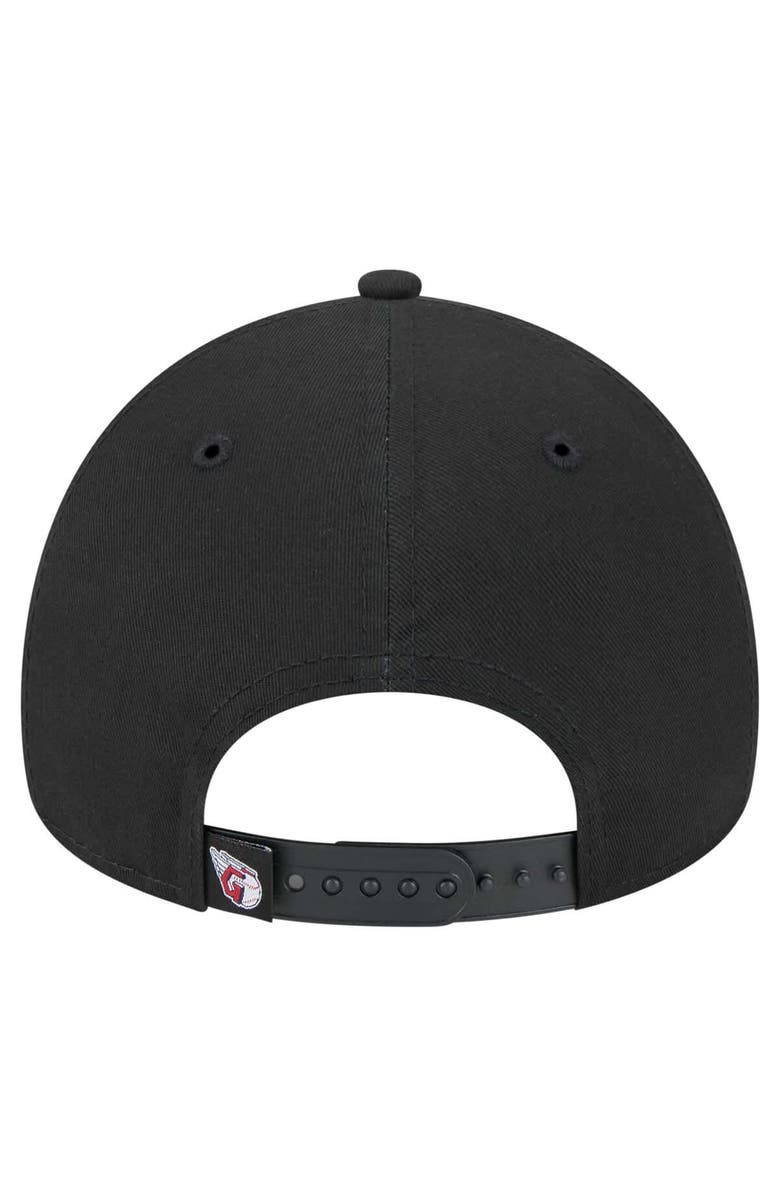 New Era Men's New Era Black Cleveland Guardians 9FORTY A-Frame Adjustable Hat, Alternate, color, 