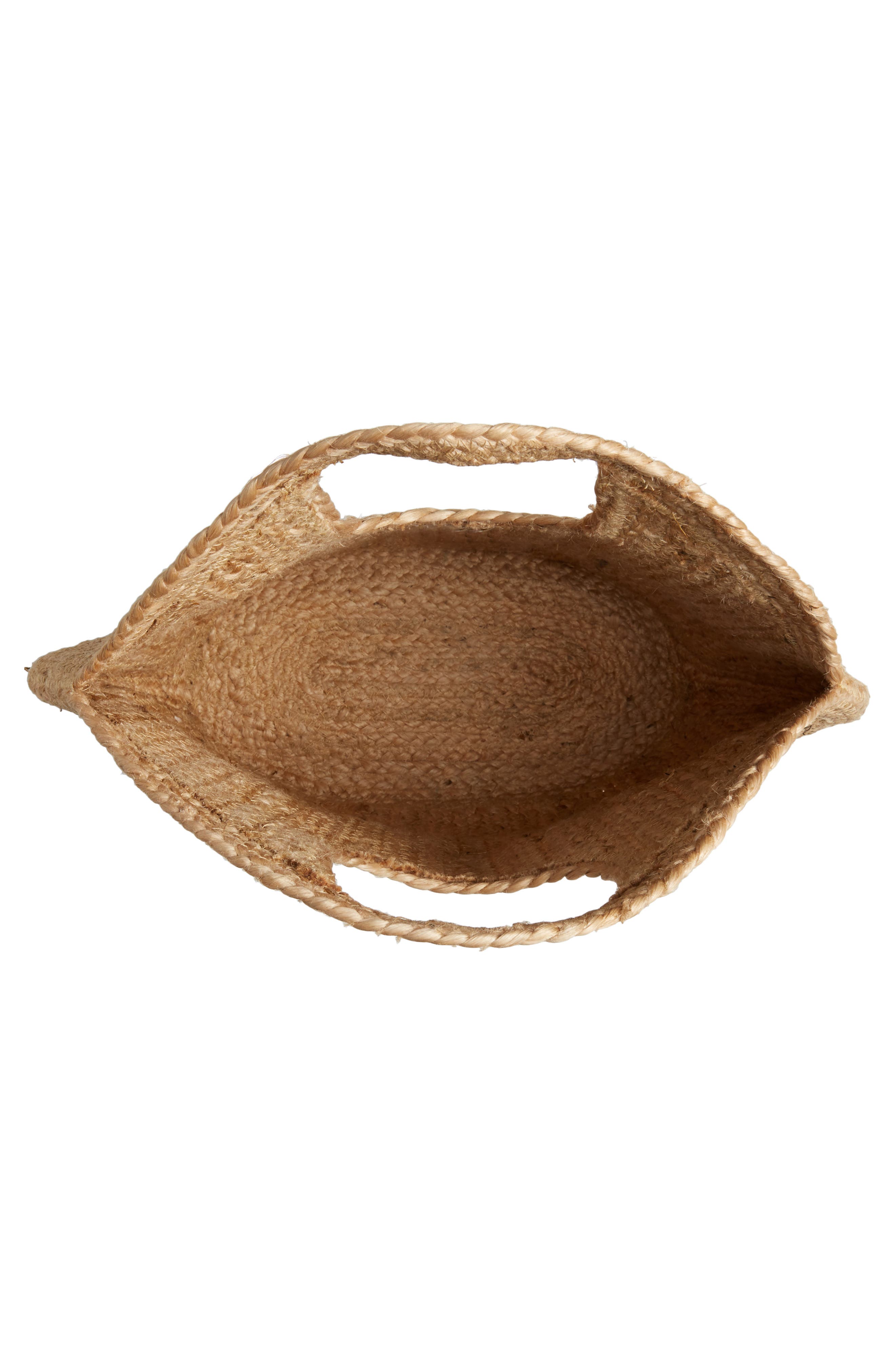 Out of Office Embroidered Jute Tote, Alternate, color, NATURAL