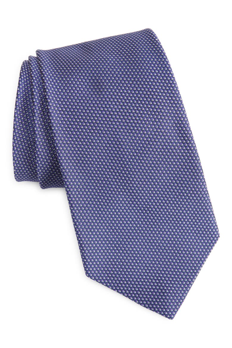 Bond St. Silk Tie, Main, color, NAVY/ PURPLE