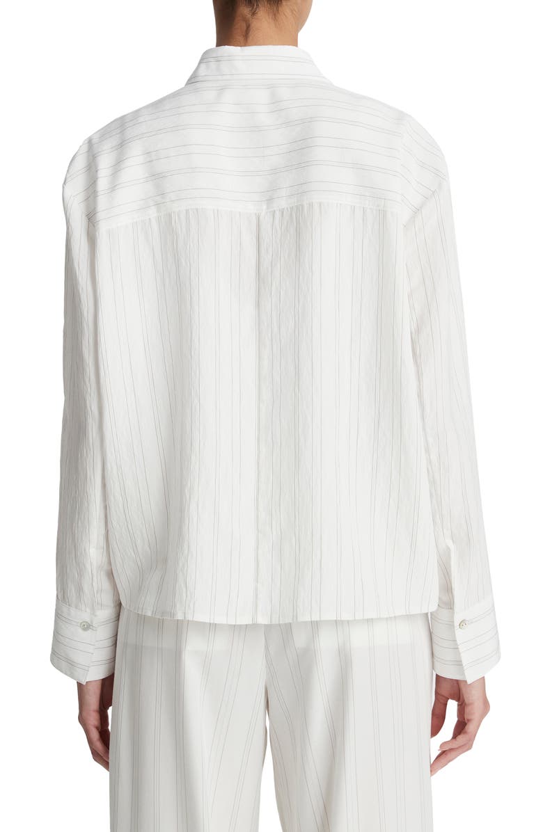 Vince Stripe Crop Button-Up Shirt, Alternate, color,